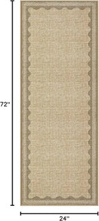 GarveeHome 2x6 Runner Rug for Hallway Washable Kitchen Rugs Non Slip Solid Tan - Image 2