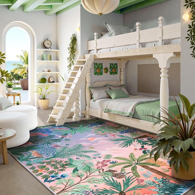 LIVEBOX Jungle Rugs 5x7 Kids Rugs - Image 3