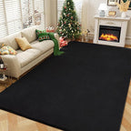 Amearea Modern Area Rugs for Bedroom Living Room, 4x6 Feet Black Thickened - Image 9