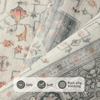 Rugxara 5X7 Taupe Washable Area Rug - Image 5