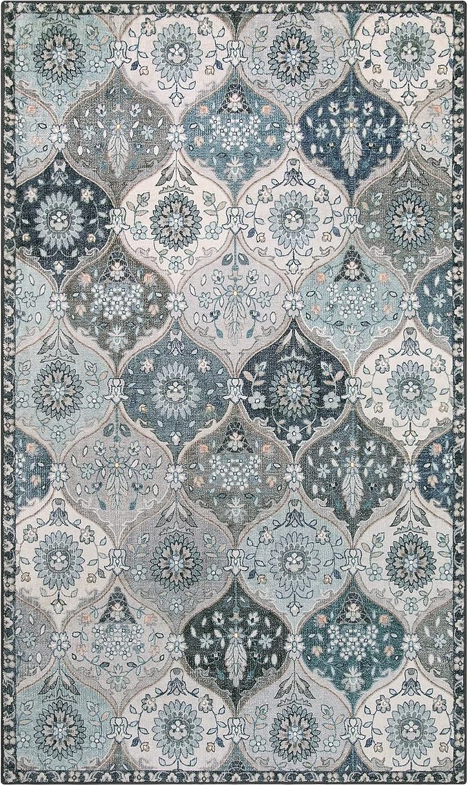 Lahome Moroccan Trellis Washable Rugs, 3x5 Area Rug - Image 2