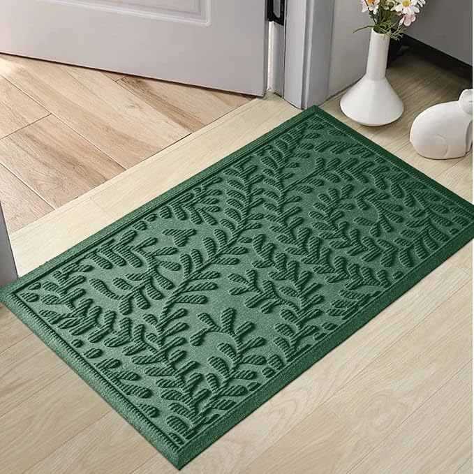 HIYARD Front Door Mat, Absorbent Dirt Trapping Welcome Door Mat Indoor Outdoor by HIYARD
