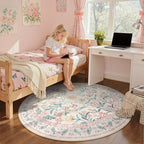 Wonnitar Washable Round Rugs 6ft, Boho Soft Ultra-Thin Circular Carpets - Image 4