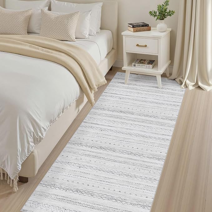 cotiled Hallway 2.6x10 Runner Rugs: Washable Boho Rugs - Image 3