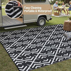 HUGEAR Outdoor Rug Mats, Large Waterproof Outdoor Area Rug, Reversible Portable - Image 5