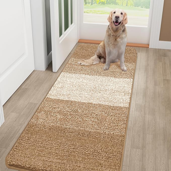 Kitinjoy Indoor Outdoor Door Mat, 48x30 Non-Slip Absorbent Dirt Trapper by Kitinjoy