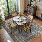 jinchan Zenith Floral 5x7 Area Rug Soft Low-Pile Living Room Rug Machine - Image 3