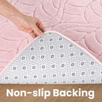 Macgace 4x6 Pink Area Rug, Soft Shag Carpet, Washable Bedroom Nursery Rugs - Image 7