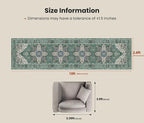 AMADA HOMEFURNISHING 2'6"x10' Washable Area Rug, Low-Profile Entryway Rug - Image 2