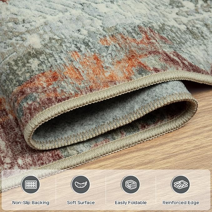 8x10 Area Rugs for Living Room Rug Washable: Modern Large Rug for Dining Room - Image 4