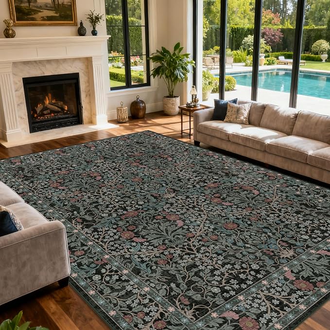 Extra Large 10x14 Area Rug for Living Room, Washable Rugs for Dining Room - Image 3