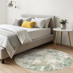 10ft Round Rug Living Room Rugs: 10x10 Washable Circle Large Abstract Modern - Image 4
