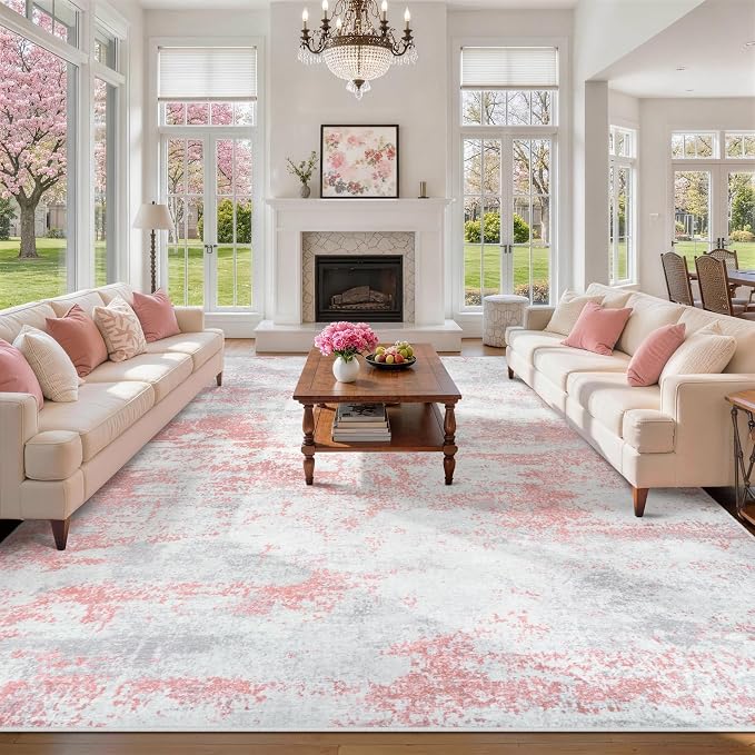 10x14 Area Rugs for Living Room Rug Washable: Abstract Large Rug Indoor Modern by Aelenmu