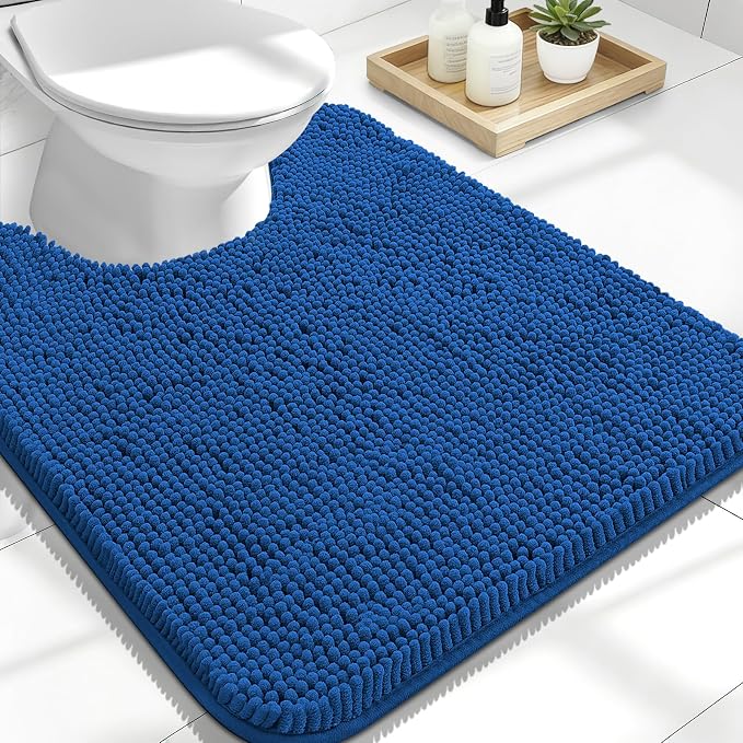 OLANLY Toilet Rugs U-Shaped 24x20, Extra Soft Absorbent Chenille Contour by OLANLY