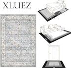 XLUEZ Area Rug 10x12 Living Room Rugs, Machine Washable Vintage Distressed Boho - Image 8