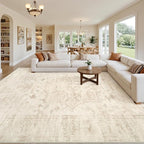 8x10 Area Rugs for Living Room: Vintage Boho Neutral Washable Rug Indoor Soft - Image 8