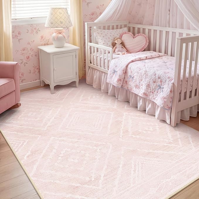 BESTSWEETIE Area Rug 5x7 Rug Machine Washable Non-Slip Low Pile Print Pattern by BESTSWEETIE