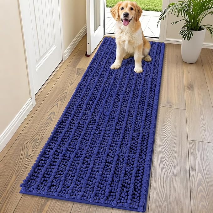 Smiry Dog Door Mat for Muddy Paws 70x24, Absorbent Dirt Trapper, Non-Slip by Smiry