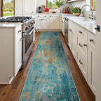 RELEANY Washable Area Rugs 2'x10' Non-Slip Modern Abstract Soft - Image 2