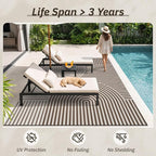 AMOAMI Outdoor Rug Patio Rug 8x10 ft Quick Dry Flatweave Textured Machine - Image 5