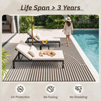 AMOAMI Outdoor Rug Patio Rug 5x8 ft Quick Dry Flatweave Textured Machine - Image 7