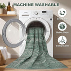Nakagishi 8X10 Area Rugs Living Room: Washable Boho Large Neutral Modern Soft - Image 2