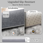 Amdrebio Tie-Dyed Light Grey Round Area Rugs - Image 7