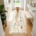 LIANLAM 2.7x8 Cat Themed Runner Rug by LIANLAM