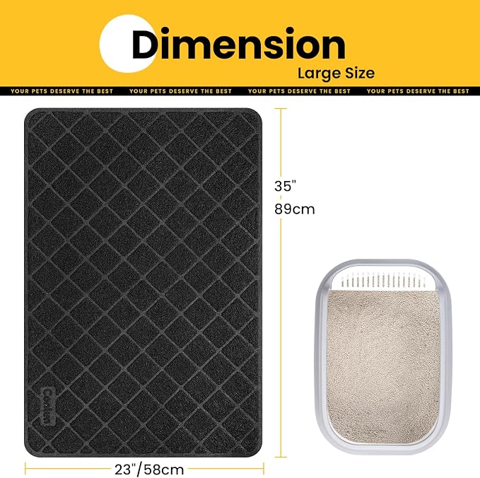 Conlun Cat Litter Mat Litter Trapping Mat, Less Waste Cat Litter Box Mat - Image 2