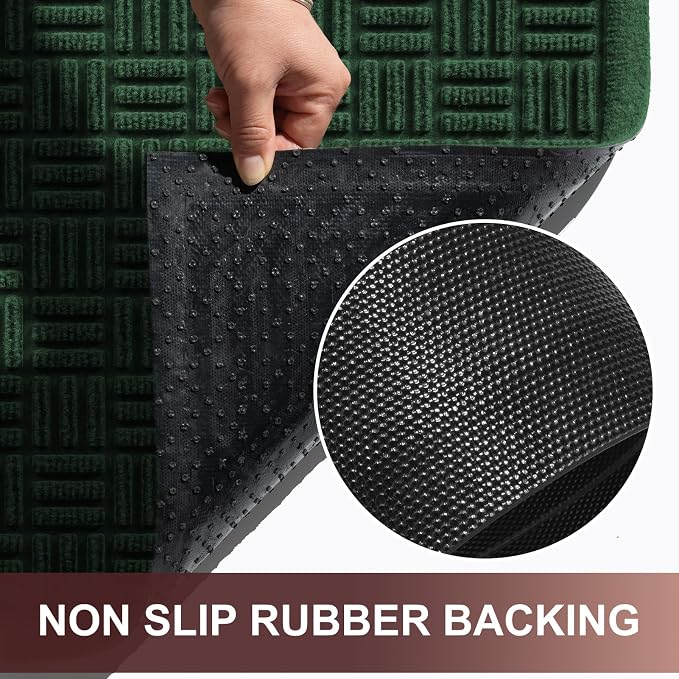 Mibao Front Door Mat Indoor Outdoor Entrance, Dirt Trapping Welcome Mats - Image 6
