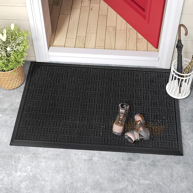 Mibao Front Door Mat Outdoor Entrance, Waterproof Dirt Trapper Doormat - Image 7