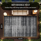MontVoo Outdoor Rug Waterproof 9x12 ft - Image 7