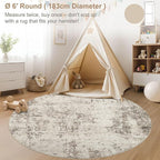 UERMEI 6ft Round Area Rug Living Room Rugs - Image 5