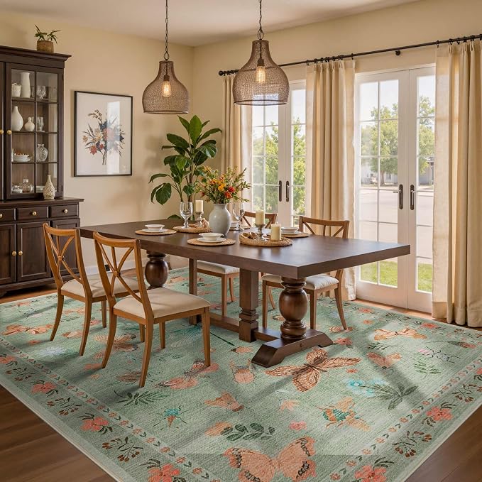Rugxara Floral Rug for Living Room Bedroom - Image 3