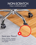Baroyal Office Chair Mat for Hardwood Floor Under Desk Computer Rolling Chair - Image 2
