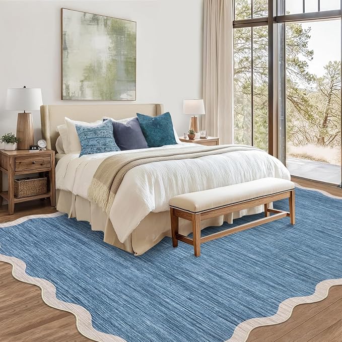 GarveeHome Scalloped Washable Area Rug 6 x 9 Rugs - Image 3
