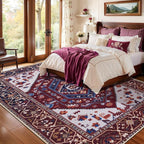 SERISSA 5x7 Boho Area Rug, Washable Non-Slip Rugs - Image 3