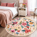 RELEANY Floral 6ft Area Rugs Washable Print Boho Cute Carpet Non Slip Flower by RELEANY