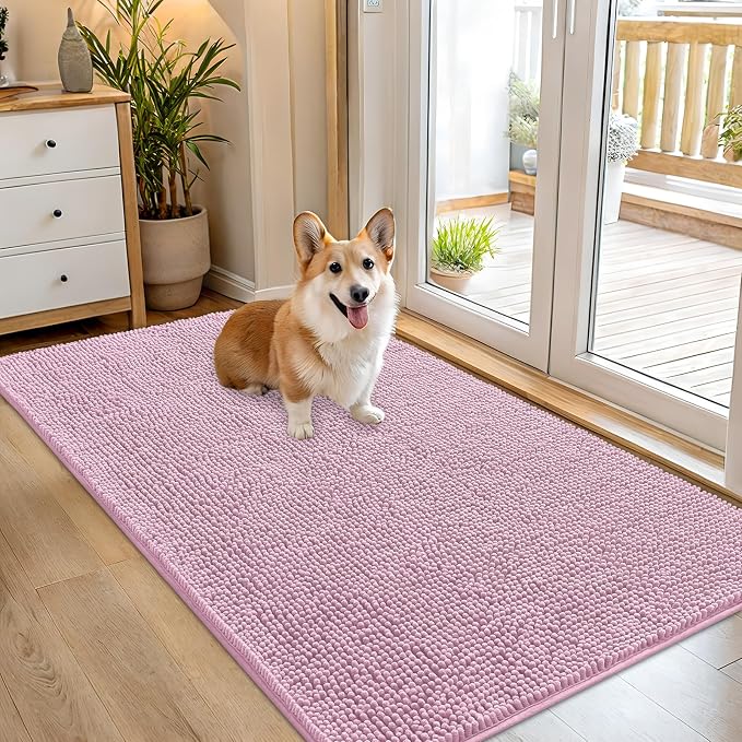 OLANLY Dog Door Mat for Muddy Paws 54x32, Absorbs Moisture and Dirt, Absorbent by OLANLY