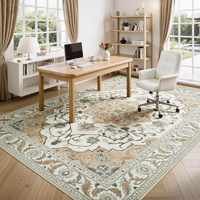 Lessymo Washable Area Rug for Living Room, 9x12 Large Rugs - Image 8