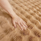 Coffee Rabbit Plush Rug 2'x3', Fluffy Shaggy Area Rug - Image 5