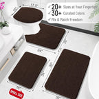 OLANLY Small Bathroom Rugs 24x16, Extra Soft Absorbent Chenille Bath Rugs - Image 2