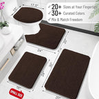 OLANLY Bathroom Rugs 32x20, Extra Soft Absorbent Chenille Bath Rugs, Rubber - Image 2