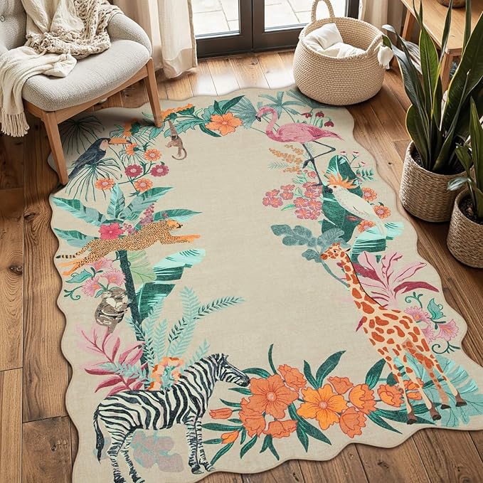 Rugxara 3x5 Rug for Entryway Bedroom, Leopard/Cheetah/Zebra/Tiger Print Throw by Rugxara