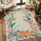 Rugxara 3x5 Rug for Entryway Bedroom, Leopard/Cheetah/Zebra/Tiger Print Throw by Rugxara