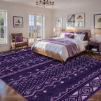 SERISSA 8x10 Area Rugs for Living Room, Washable Non-Slip Purple and White Boho - Image 2