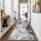 3x12 Washable Runner Rugs for Hallway: Long Abstract Runners for Entryway - Image 2