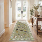 Washable 3x6 Kitchen Runner Rug: Non Slip Soft Low Pile Animal Cat Print Carpet - Image 5