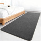 2x6 Feet Runner Rugs for Hallway, Dark-Grey Modern Soft Bedroom Bedside Rug - Image 3