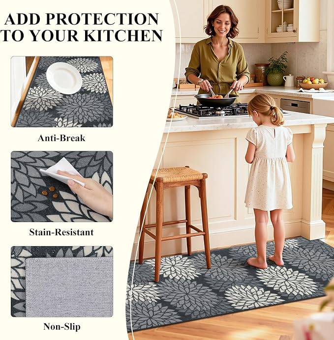 Ileading Boho Kitchen Rugs Sets 3 Piece - Image 3